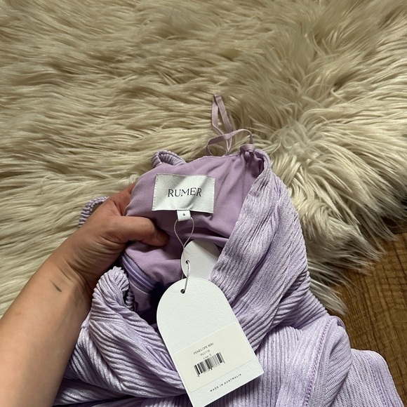 RUMER Penelope Mini Dress In Lilac - Picture 4 of 5